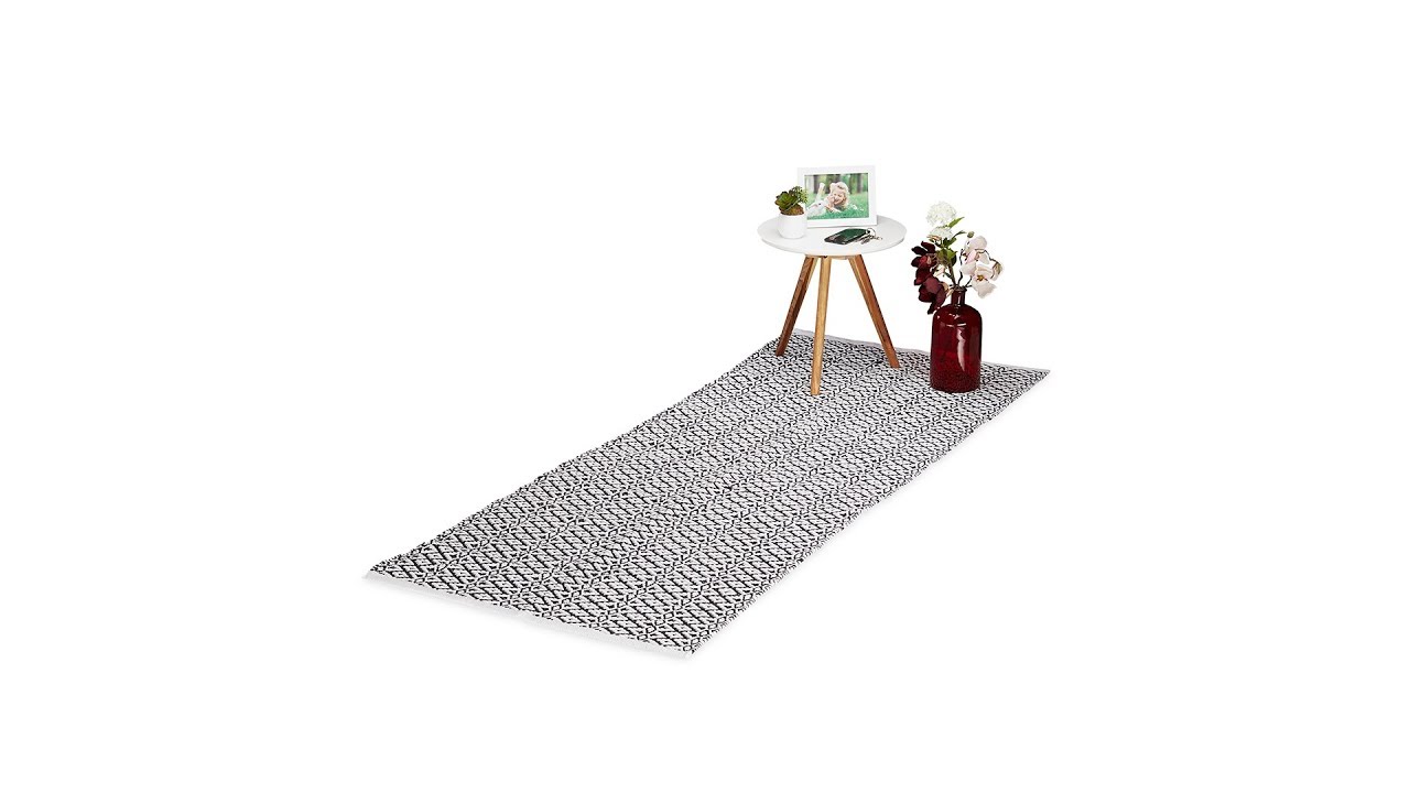 Teppich Laufer Muster Schwarz Weiss Youtube