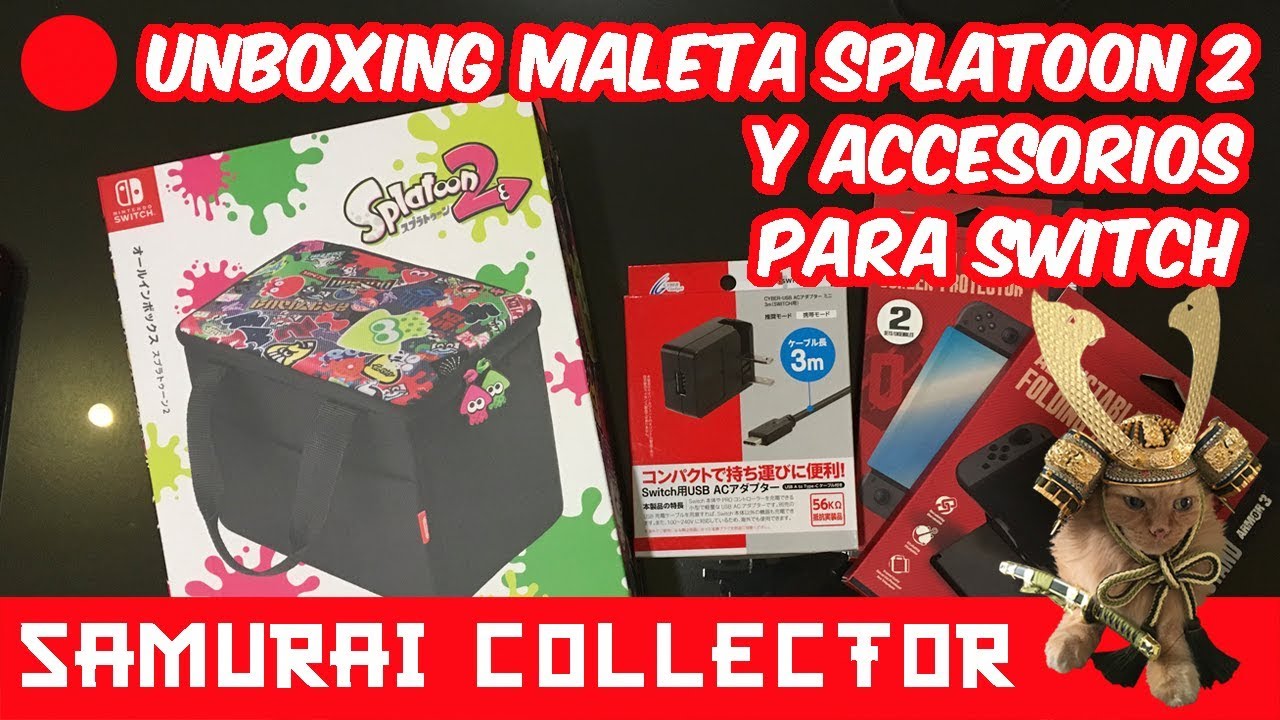 Unboxing Maleta Splatoon 2 y Accesorios para Switch - YouTube
