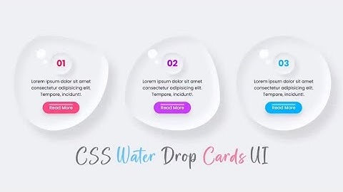CSS Water Drop Card UI With Hover Effect