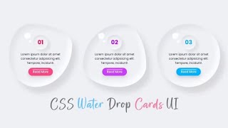 CSS Water Drop Card UI With Hover Effect