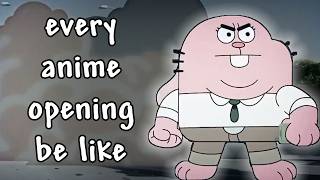every anime opening in a nutshell (meme) (flash warning)