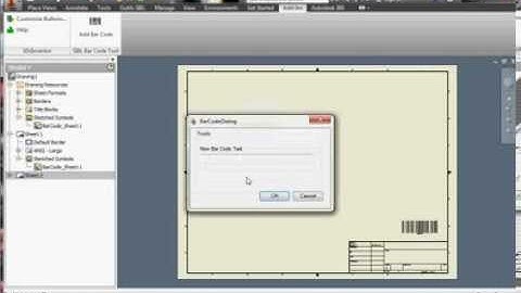 Inventor Drawing Bar Code Generator  - Video Demonstration