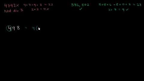 The Why of the 3 Divisibility Rule
