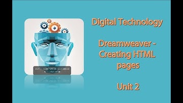 GCSE Digitec U2 Website  - Making HTML pages