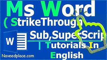 Ms Word -StrikeThrough ,SubScript,SuperScript | Microsoft Word Tutorials
