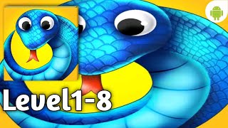Snake Master 3D - Gameplay android Waklthorugh - Ada Ularnya Besar Level1-8 Indonesia screenshot 5