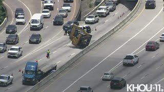 Air 11: Construction equipment on North Freeway causes traffic backup