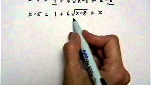 solve square root equation with two square roots, no solution - (cr).mov