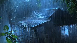 Get Over Stress to Deep Sleep Instantly with Heavy Rain \& Raging Thunder Sounds on Tin Roof at Night