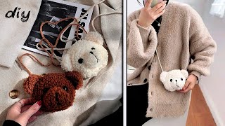 Cute Bear Pouch Korean Zipper Mini Bag From Cloth Making DIY