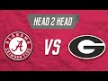 Head 2 Head: Alabama vs Georgia