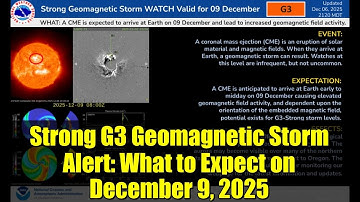 Strong G3 Geomagnetic Storm Alert: What to Expect on December 9, 2025 | NOAA Update