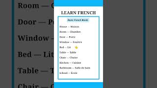 PART 3 | BASIC FRENCH WORDS