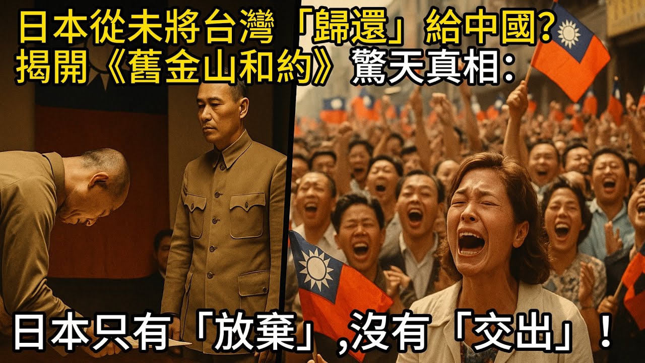 日本從未將台灣「歸還」給中國？揭開《舊金山和約》驚天真相：日本只有「放棄」，沒有「交出」！