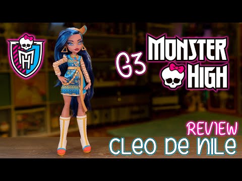 Лялька Монстер Хай Клео де Ніл Monster High Cleo De Nile Doll G3 з аксесуарами та собачкою HHK54 Mattel Оригінал, видео 1