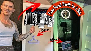 DIY VOCAL BOOTH FOR FREE!!! How to Vocal Booth | Home Studio Setup