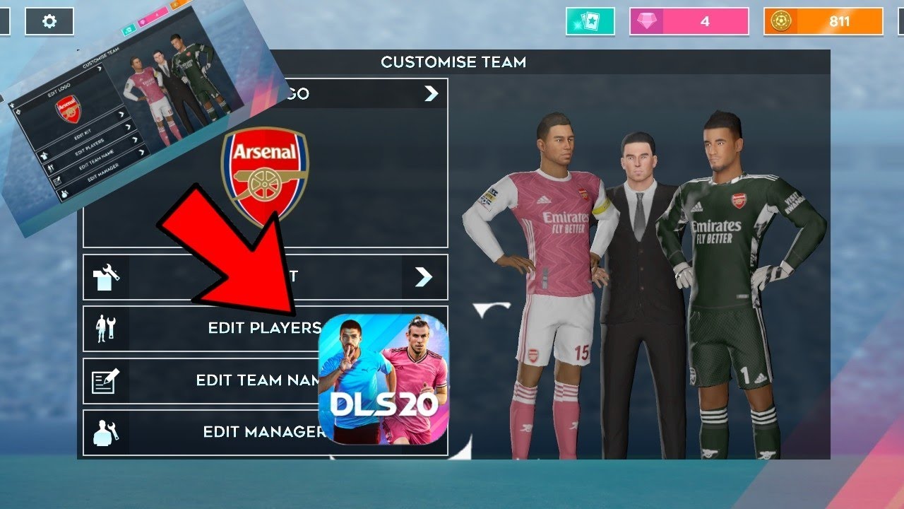 Arsenal Kits 2020-21- DLS20 Kits
