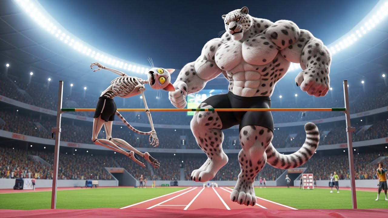 Skinny Cat Wins High Jump Olympic Championship to Win His Crush’s Heart – Heartwarming Story Ever!