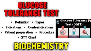 🛑Glucose Tolerance Test Explained | Biochemistry Notes for Nursing Students