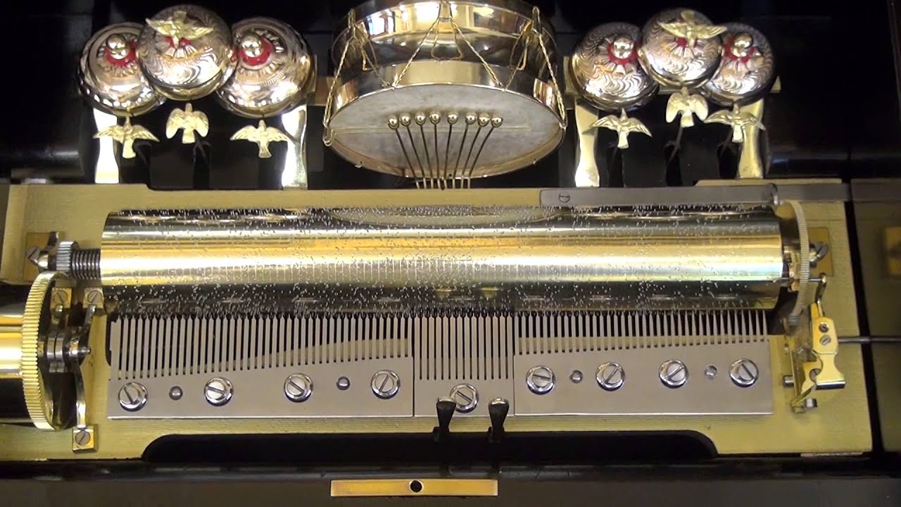 Antique 6 Bell & Drum Music Box Paillard of Saint Croix, c. 1875 YouTube