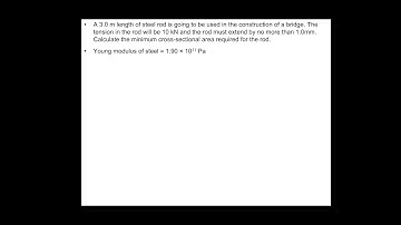 A-level Physics: Materials Lesson 4 - Youngs Modulus Exam Style Questions