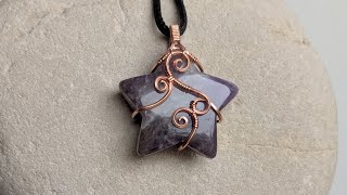 Swirly Star Shaped Stone Pendant Wire Wrapping Tutorial