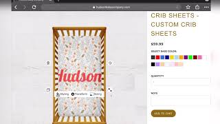 How To Create Your Own Personalized Crib Sheets By Hudson Baby Company?