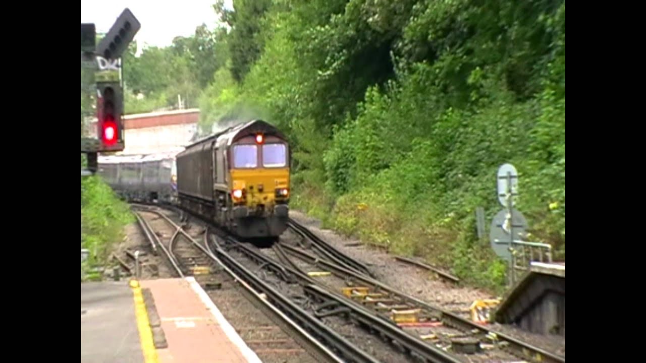 EWS 66055 Drags Brand New Scotrail 380105 Through Ravensbourne Working 7X80