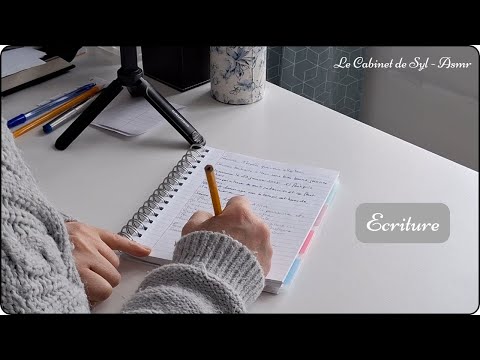 ASMR FR - Ecriture avec stylos et crayons à papier (chuchotement)