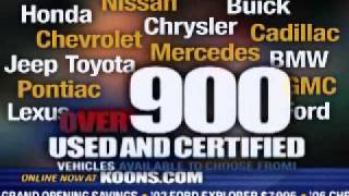 Koons Tysons Used Car Supercenter TV Commercial