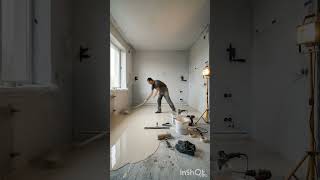 Luxury Soft Ivory Minimal Bedroom Transformation | Modern Epoxy Floor Interior Design