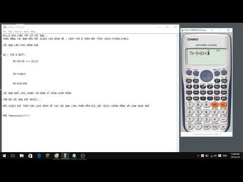 Video Cách Tìm X trên máy tính Casio 570Vn; Casio570Es - youtube