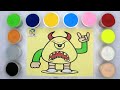 Sand Painting Monster Teeth using multi color sand #sandartcollection
