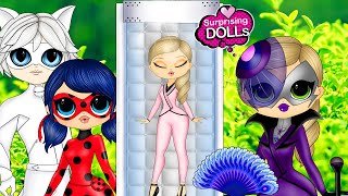 Miraculous Ladybug: If Adrien's Mom was Hawk Moth - DIY Paper Dolls & Crafts