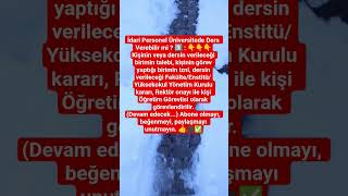 İdari Personel Üniversitede Ders Verebilir mi ? | 3. Bölüm #üniversite #657 #ders