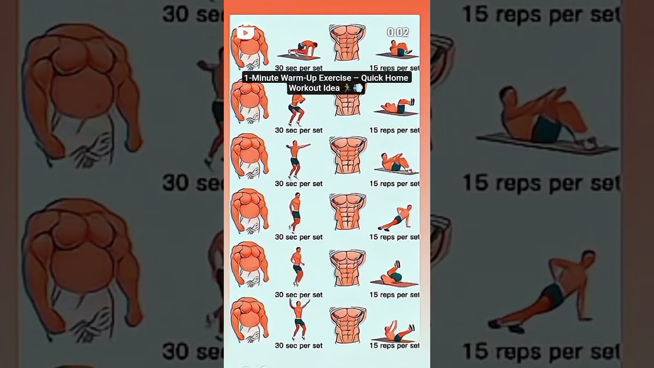 1-Minute Warm-Up Exercise – Quick Home Workout Idea 🏃‍♂️💨