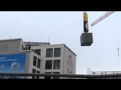 Crazy! Pattex on construction crane