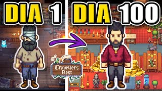 PASSEI 100 DIAS como DONO de TAVERNA em TRAVELLERS REST e ZEREI 100%