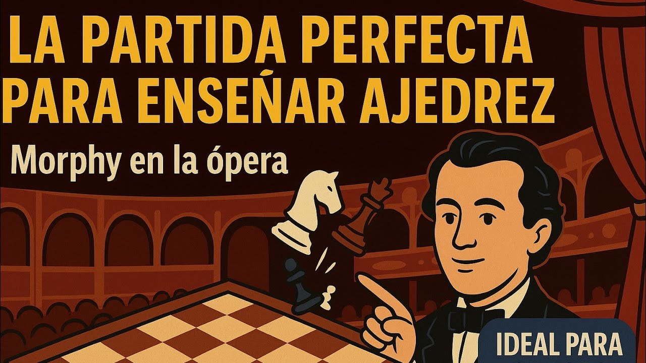 La partida perfecta para enseñar ajedrez (Morphy en la ópera)!