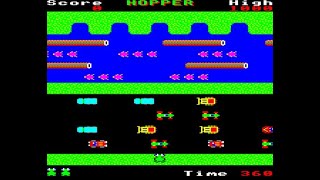 First Play - Acornsoft Hopper. BBC Micro on PC with BeebEm Emulator.
