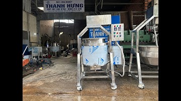 Nồi nấu gia nhiệt có cánh khuấy nghiêng đổ bằng nút nhấn hiện đại. Nồi nấu cánh khuấy lật nghiêng