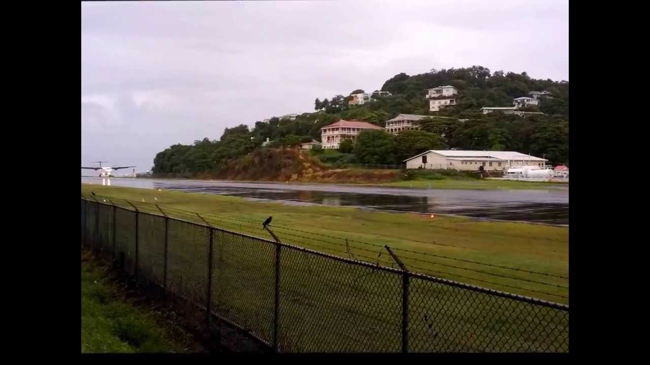 Liat ATR 72600 landing in st lucia TPLC YouTube