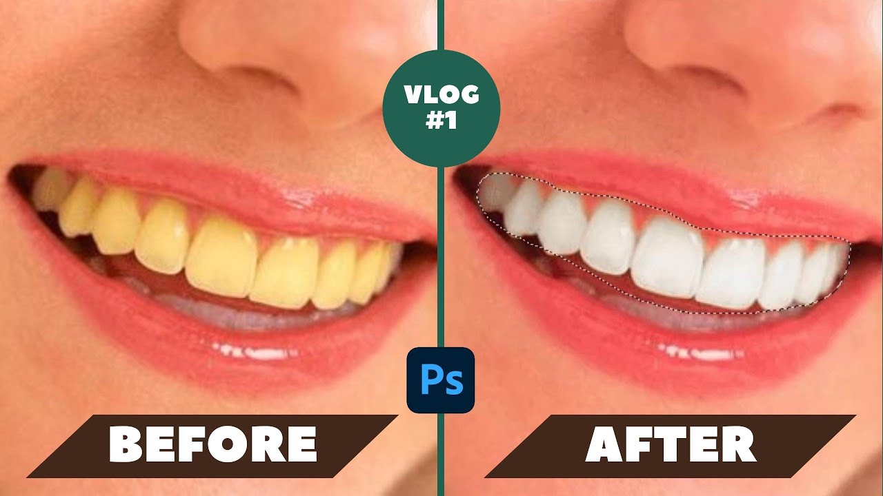 How To Change Yellow Teeth into White In Photoshop Simple Tutorial | Photoshop Master class