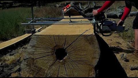 Log to Live Edge  White Oak Table- Chaninsaw milli...