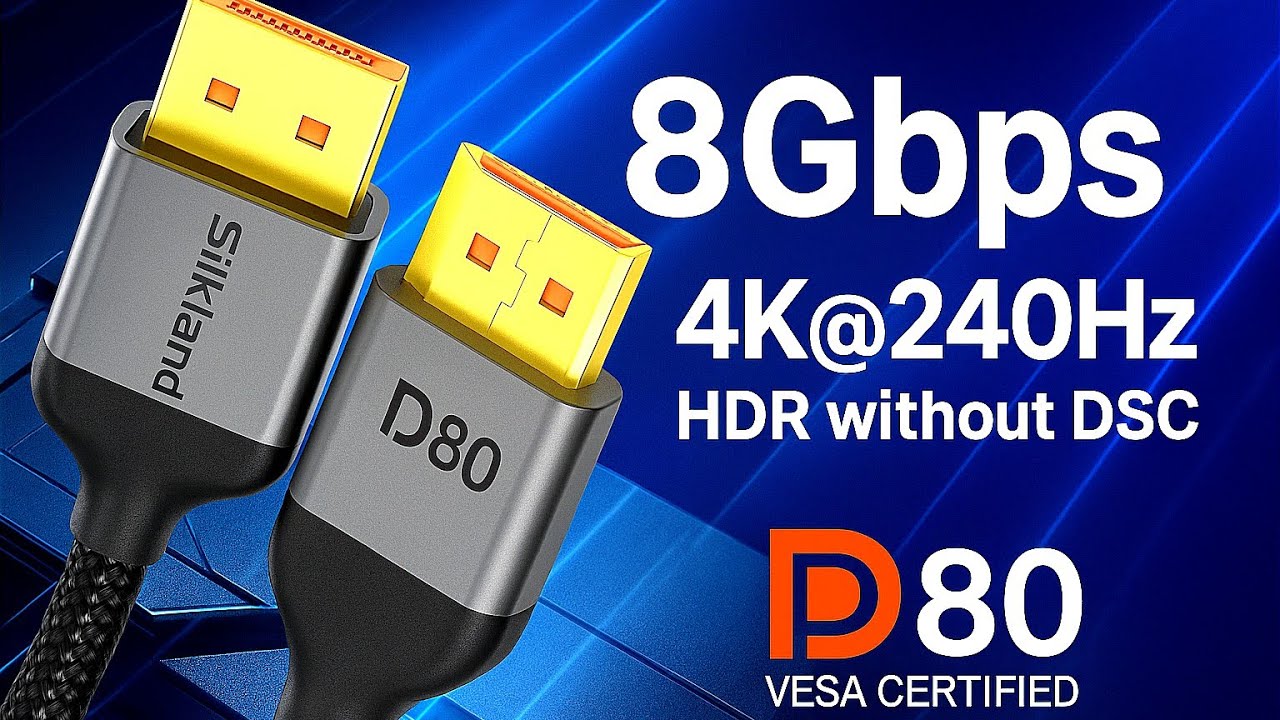 Лучший ли это кабель DisplayPort в мире? Распаковка и тестирование Silkland DP80 4K@240Hz