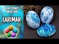 Polymer Clay Tutorial. Larimar Gemstone. Polymer Clay Realistic Natural Gemstone imitation technique