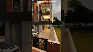 Elevation Design of Tamilnadu three floor Building #shorts #homedesign