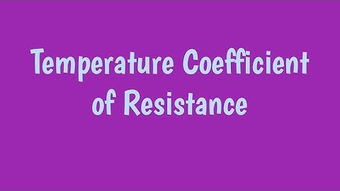 temperature coefficient of resistance