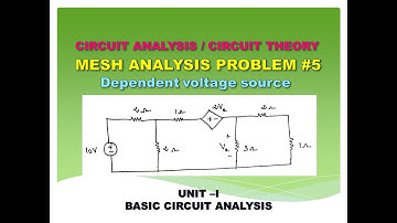 Mesh analysis with dependent voltage source | Mesh analysis | Circuit analysis | circuit theory