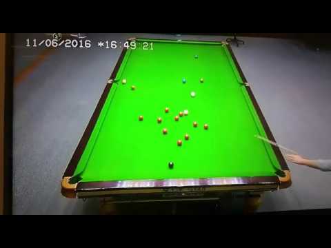 Dong Dong plays 101' with team [email protected] Sports Institute snooker training center